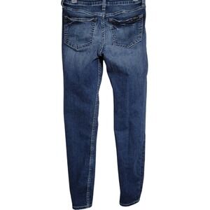 Silver Skinny Jeans Distressed Medium Wash Denim Size 6‎ EUC